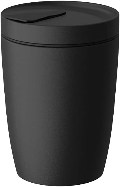 Villeroy & Boch Manufacture Rock Coffee To Go Becher, Premium Porzellan, 290ml, Mattschwarz