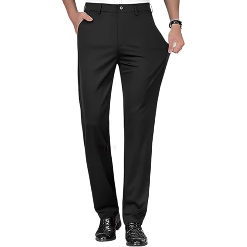 Recopilación de Pantalones Caballero favoritos de las personas. 49 MYCITY Pantalones de Traje para Hombre, sin Plancha, Resistentes a Las Arrugas, elásticos, de Vestir para Negocios (MX/US, Numérica, 38, Regular, Regular, Negro)