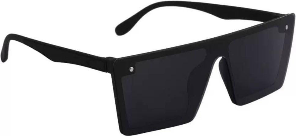 lavishable Full-frame Unisex Casual Black Plastic Adult Square Sunglasses with Black Polarized UV Protection Lenses-picture-10