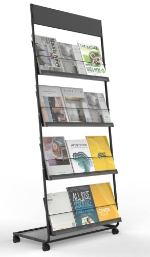 Tongmo BLACK Magazine Rack: Floor-Standing 4-Layer thumb #7