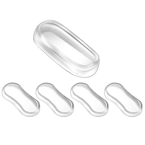 WeddHuis 5 Piezas Amortiguadores para Asiento de WC, Topes para Tapa de Inodoro, Gomas Autoadhesivas, Repuestos para Tapa de WC, Reduce Ruido, Blanco