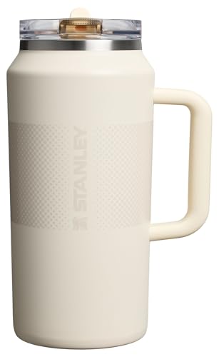 Image of STANLEY Quencher ProTour Flip Straw Tumbler with Leakproof Lid 64 oz | Built-In Straw and Handle | Large Capacity for Travel & Sports | Insulated Stainless Steel Cup | BPA-Free | Cream Fade