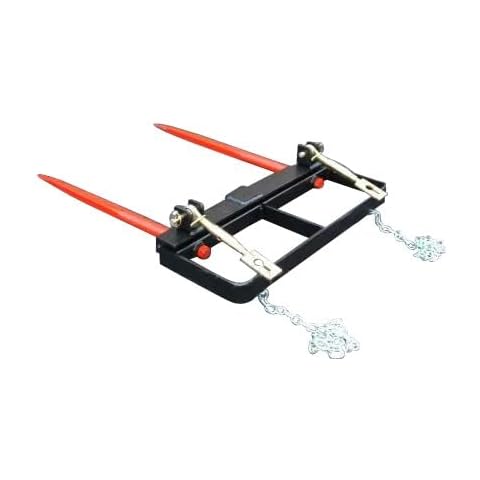 Neat Attachments Front Loader Bucket Hay Bale Spear Attachment, w/ 2 x 49" Hay Bale Spear, Rated 3000 LB Cover