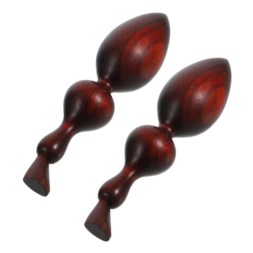 ORFOFE Varillas de Masaje de Madera de Palisandro Rojo 2 Unidades Palo Grande para Reflexología Herramienta de Acupresión Corporal Portátil para Masaje Profundo y Guasha
