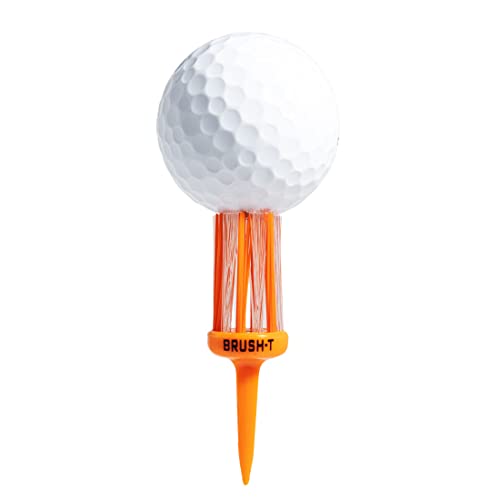 Brush-T Multi-Pack Of 3 Golf Tees (Wood, Driver, Oversized) - Low Friction, More Distance, Consistent Height #TOP1