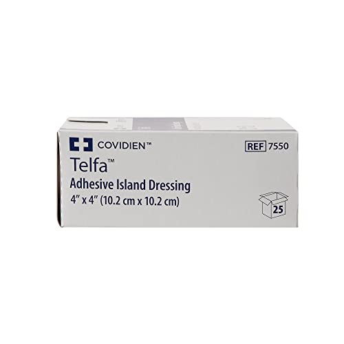 Covidien 7550 Telfa Adhesive Island Dressing, 4\" x 4\" Size (Pack of 25) - Thumbnail 5