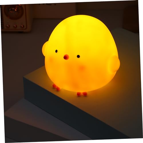 Lámpara de mesa pollo amarillo de vinilo para decoración miniatura 7