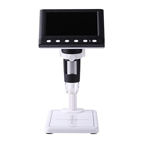 顕微鏡観察 デジタル顕微鏡電子2mp 4.3インチ1000倍の拡大鏡ツール(White)