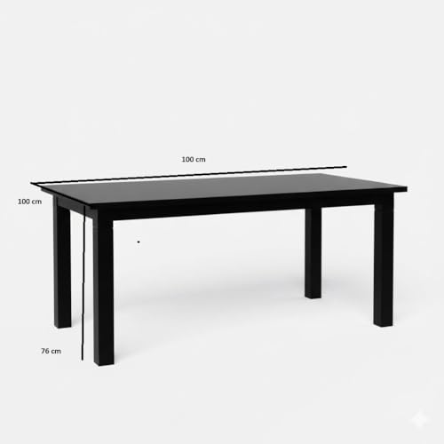 Image of Wooden Dining Table, Oak, Rectangular, Modern Style, 4 Seater, Assembly Required (Walnut, (4 Seter) 1 Table(100 cm x 100 cm x 76 cm))