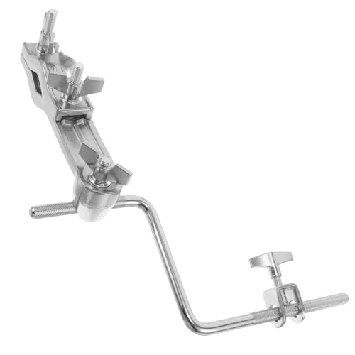 Soporte de montaje para cowbell BESPORTBLE con brazo en forma de Z y doble varilla, accesorio para tambor y jam block miniatura 1