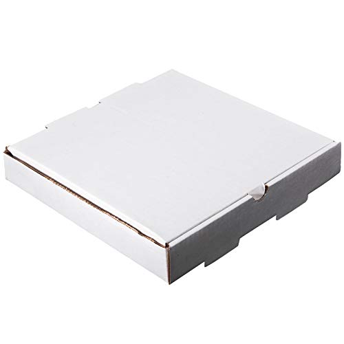VASOMADRID Cajas Pizza Cartón BLANCA (de 26x26cm a 40x40cm). Caja ECOLÓGICA DESECHABLE para pizza, empanadas, tortillas.... (26x26x3,5_cm) Cover