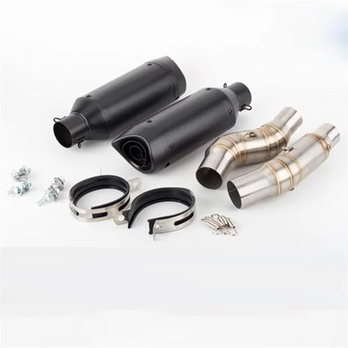 Silencieux d'échappement moto 51mm avec tuyau intermédiaire inox pour Kawasaki Z1000 2007-2020
