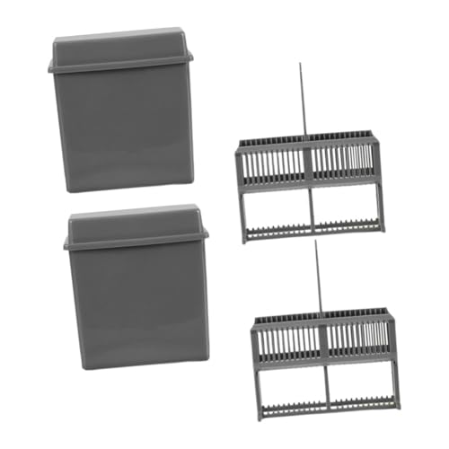 PRETYZOOM Microscope Slides Storage Rack 24 Slots Plastic Staining Cylinder for Laboratory Use