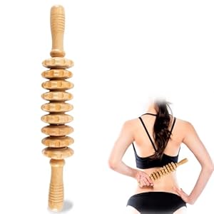 Wood Therapy Massage Tools,Wooden Massager Stick Roller Lymphatic Drainage Tool,Maderoterapia Kit Self Massage Roller Tool for Cellulite Reduction,Muscle Tension and Body Shaping,Contouring