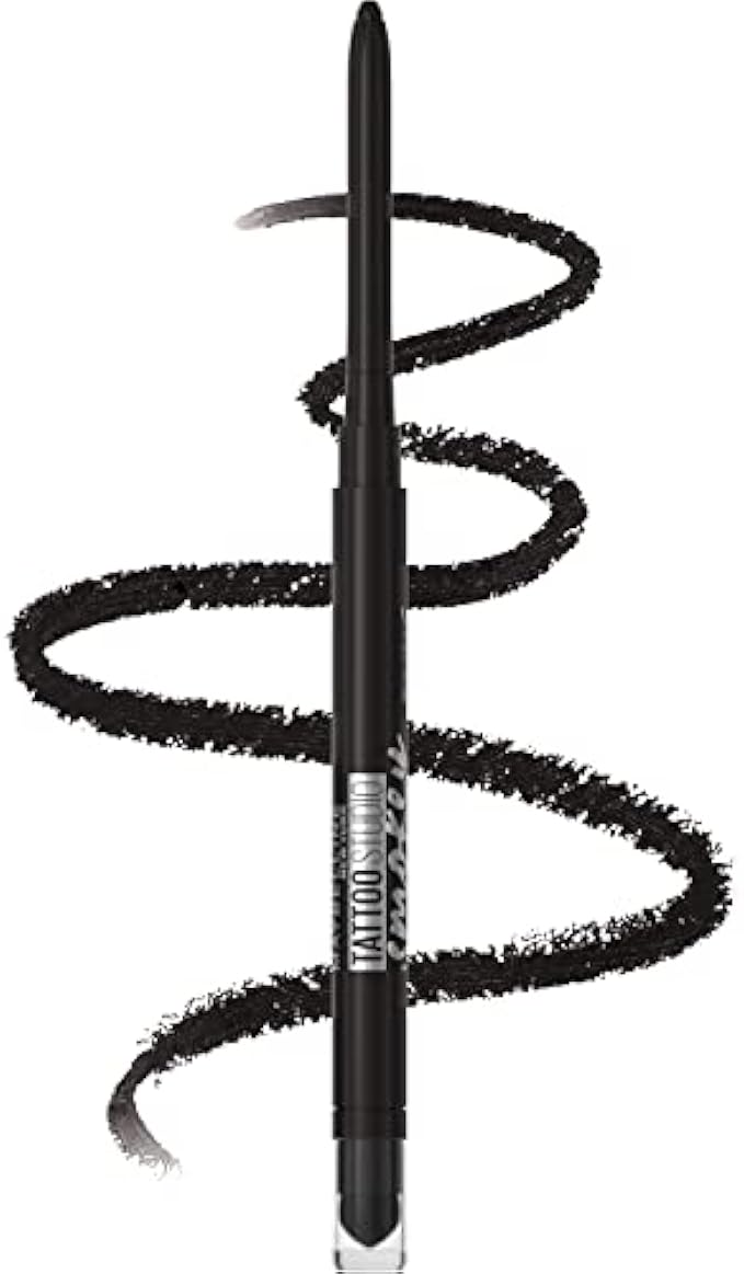 Maybelline TattooStudio Waterproof Mechanical Gel Eyeliner Pencil Makeup, Smokey Black, 1 Count