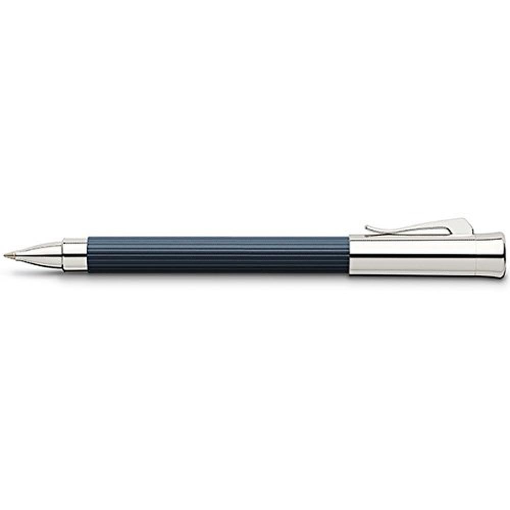 Penna Roller Graf Von Faber-Castell Tamitio Blu Notte | Fusto In Metallo Laccato, Punta A Scorrimento, Refill Nero Incluso - 4