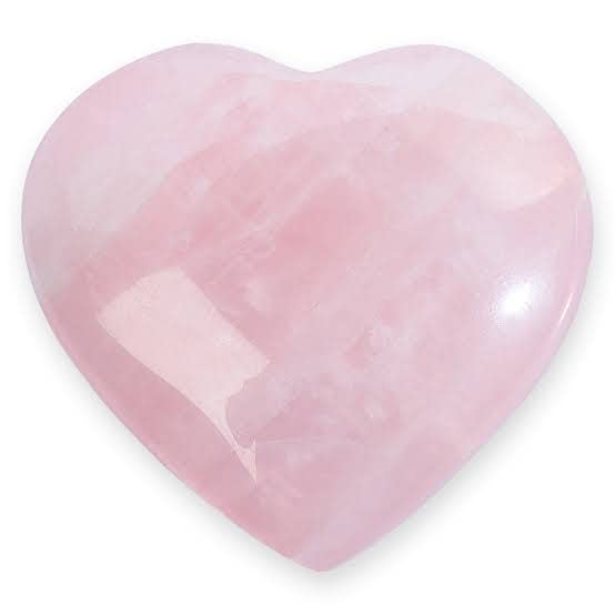 Orgonite Store Healing Crystal Natural Rose Quartz Heart Love Stone Heart Shape ( Approx 90 to 100 Grams)