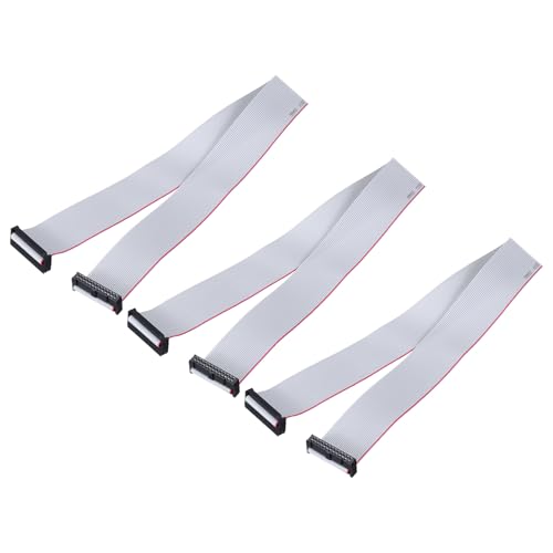 QUARKZMAN 3 Pcs Cable de Extensión IDC, Cable de Cinta Plana IDC de Paso de 2.54mm Ancho de 32mm Largo de 50cm 26 Pin FC a FC Conector de Cinta Plana para PC, Pantallas LED