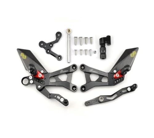 Repose-pieds de moto pour YZF-R6 2017-2024 avec pédale arrière et levier frein réglable