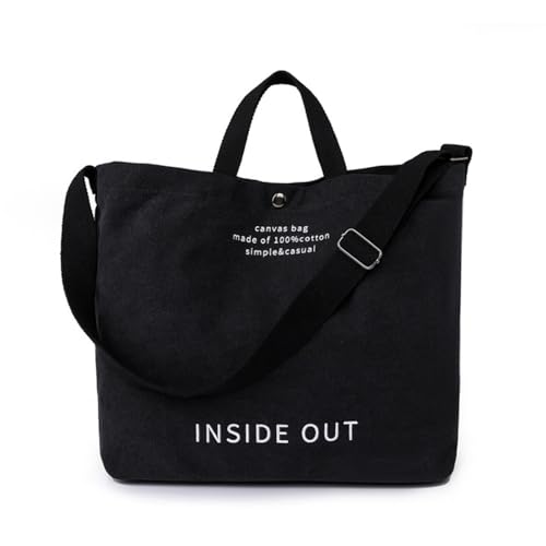 Lidxfeo Canvas Handtasche Damen, Großer Kapazität Crossbody Bag Vintage, Shopper Tote bag Aesthetic, Mehrere Taschen Umhängetasche Schultertaschen, für Schule, Reisen, Arbeit, Täglichen Gebrauch