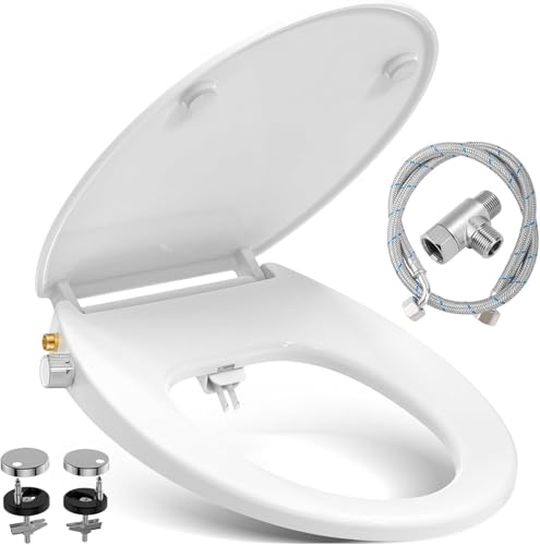 YEAUPE PRO Soft Close Bidet Toilet Seat, White Oval