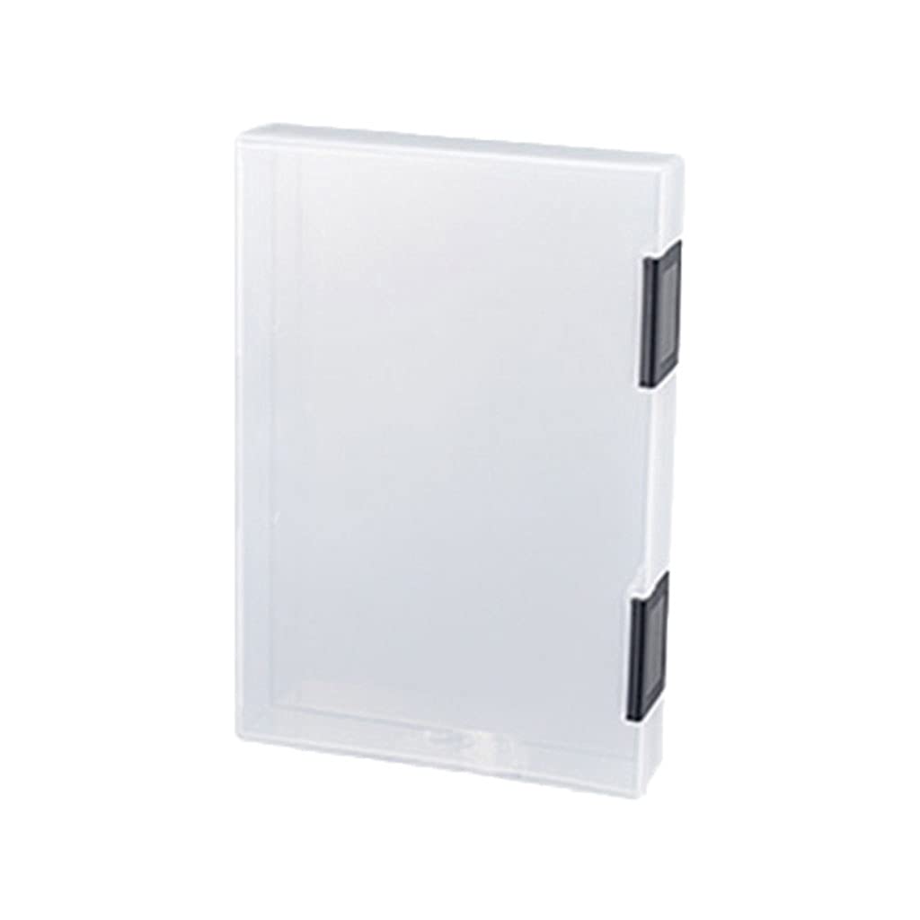 WOVEBIUS Transparent Portable File Case Double-buckle with Handle Box Containers A5 Thick Black