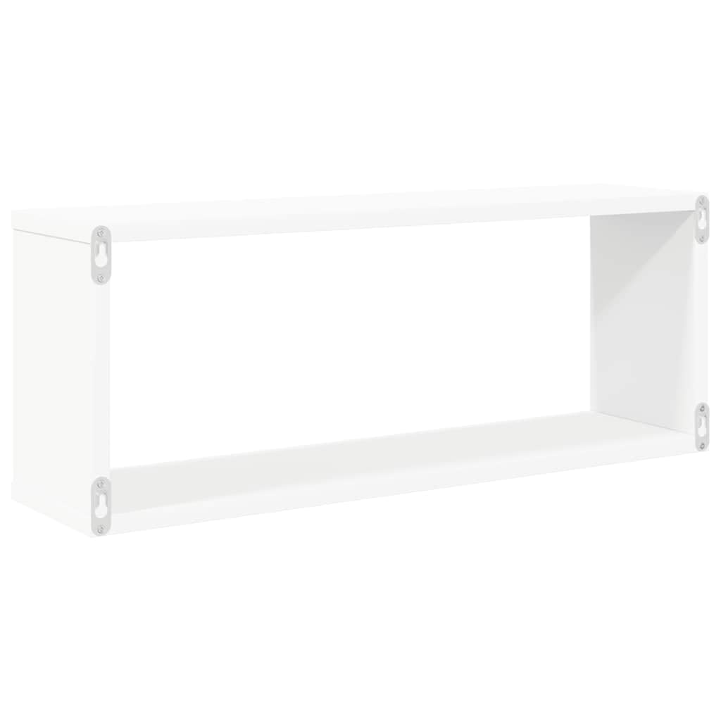 Set di 6 mensole da parete bianche da 60 x 15 x 23 cm, in legno, mensole sospese moderne, per libri, decorazione da collezione, soggiorno, camera da letto, corridoio, set di scaffali a cubo