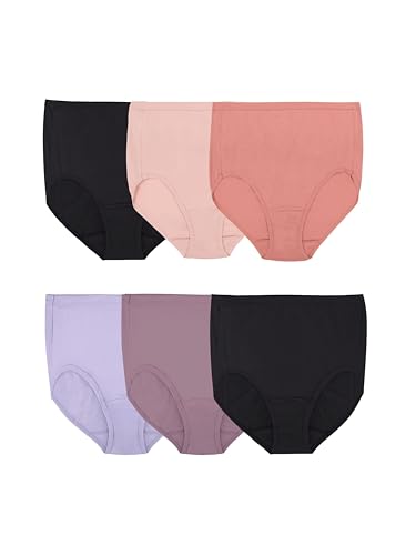 Fruit of the Loom Women's Tag Free Cotton Brief Panties (Regular & Plus Size)
