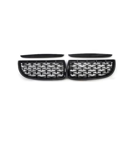 Double Lattes Grilles Noires Brillantes de Calandre Avant pour BMW Série 3 E90