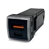 ランドクルーザー250 USBポート 増設 カーチャージャー QC3.0 + PD Type-C 急速充電 電源ソケット 電源ポート Dタイプ