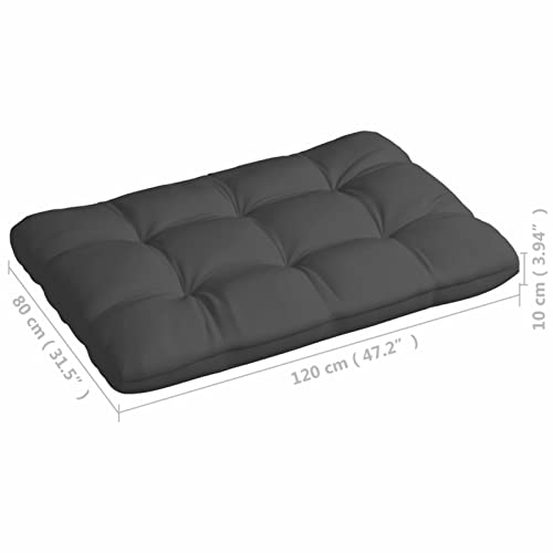 Bopdu 7 Pcs Pallet Sofa Cushions Fabric, L Shape Corner Seating Set Cushion With 3 Seat Cushion+ 3 Back Cushion+ 1 Side Cushion, Pallet Bench Cushions For Outdoor Sectional Sofa Anthracite #TOP2