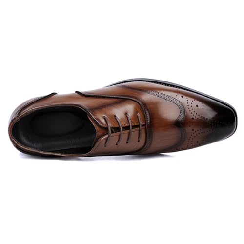 Men's Comfort Orthopedic Dress Shoes Men Genuine Leather British Vintage Carving Wingtips Brogues Shoes Lace-up Flats Men Dress Italian Shoes for Men Luxury4