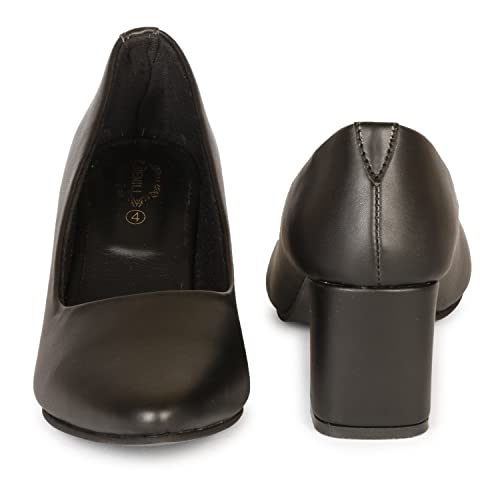 Denill-Women-Pump-Block-Heel-Slip-On-Formal-Sandal