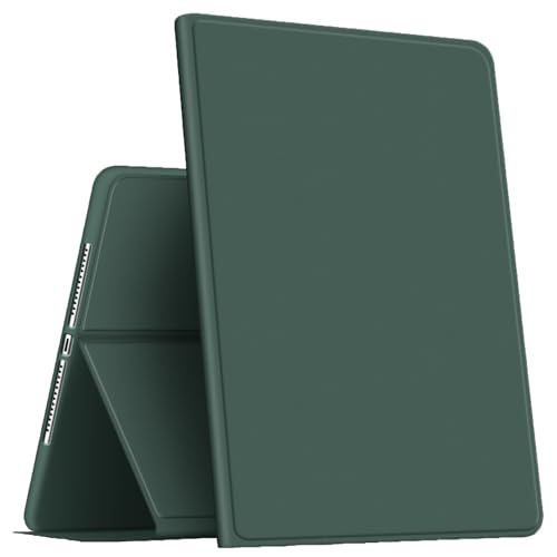 VAGHVEO Funda para iPad Mini 1/2/3 7,9 Pulgadas Smart Case Cover a Prueba de Golpes [Auto Sueño/Estela], Flexible Suave TPU Cubierta Trasera Protectora, Verde Oscuro