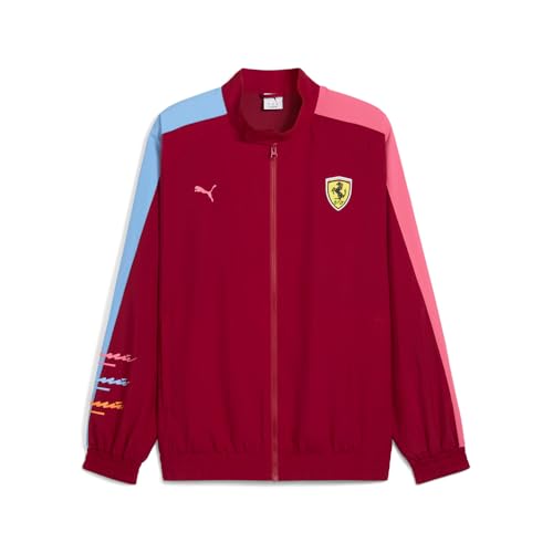 PUMA Mens Scuderia Ferrari Miami T7 Jacket Athletic Outerwear Casual - Red