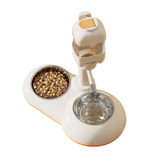 Hqkfuybl Height Adjustable Dog Bowls Stand Pet Feeders Supplies Detachable Bowl Treat Water Feeder Food Container