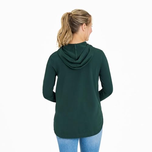 Life is Good Women's Growing the Good Daisies Crusher-FLEX Hoodie Tunic, Treeline Green3