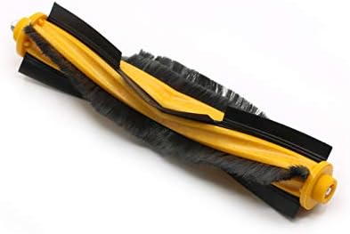 A small yellow cleaning brush with black bristles, used for removing debris from vacuum parts.