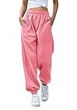 Womens Workout Joggers Sporty Gym Athletic Cute Bagger Sweatpants Pockets High Waist Fit Teen Girls...