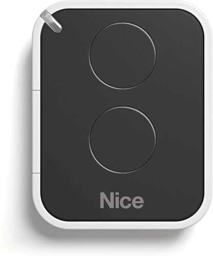 Télécommande Nice Era ON2E ON2 – Émetteur Portail et Porte de Garage – 2 Canaux, Fréquence 433,92 MHz, Noir/Blanc – Compatible Motorisation Nice