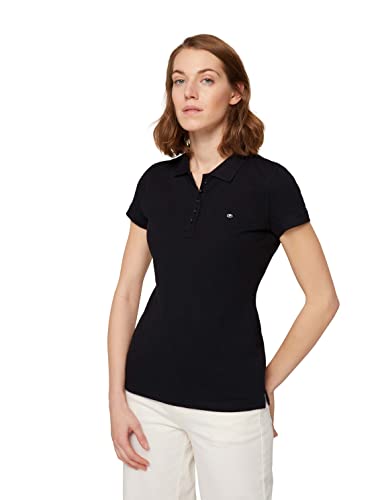 TOM TAILOR Damen Basic Piqué Poloshirt 1032094, 20000 - White, L