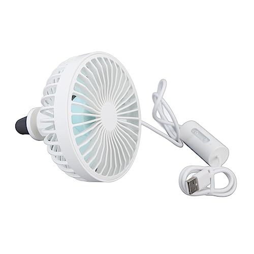 Image of Car Fan, Air Vent Clip Fan 3 Speed Strong Wind Plug and Play for Cars Tables Home Office for Driver Students (White)