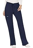 WW Revolution by Cherokee Women's Mid Rise Moderate Flare Drawstring Pant, Navy, XL