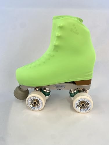 CRLSPORT Cubrepatín para Niña y Mujer, Funda Patín Skate, Professional Skating, Patinaje Hielo, Artístico o en Línea, 180 Densidad, Talla Universal Adulto y Niños, Color Verde Flúor