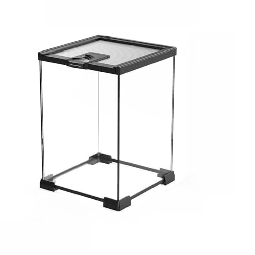 Sefoemut 両開きフロントドア 爬虫類飼育ケージ ケージ レオパ グラステラリウム 両開きガラスケース リクガメケージ レプテリアブラック 両生類飼育ケージ テラリウム トカゲ ヘビ ヤモリ カメ (BT03-20*20*30)