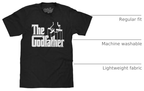 Tee Luv Men's The Godfather Shirt - Retro Mafia Movie Logo T-Shirt, Black, M by Tee Luv - Used condition - Image 3