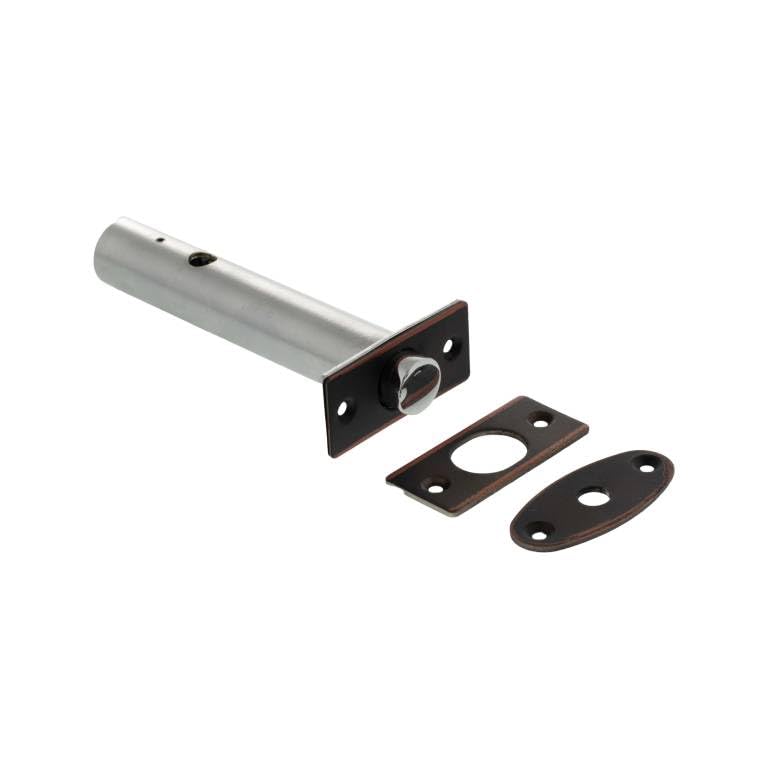Kooples Hardware Atlantic Rack Bolt 59mm Backset Concealed Door Security Bolt with Key and Escutcheon (Antique Copper)