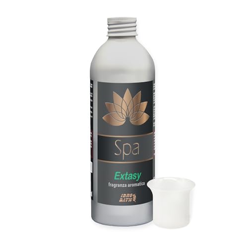 Perfume Aromático Concentrado SPA Extasy, Perfume Balsámico de Eucalipto y Menta para SPA e Hidromasaje, 250 ml con Dosificador Graduado