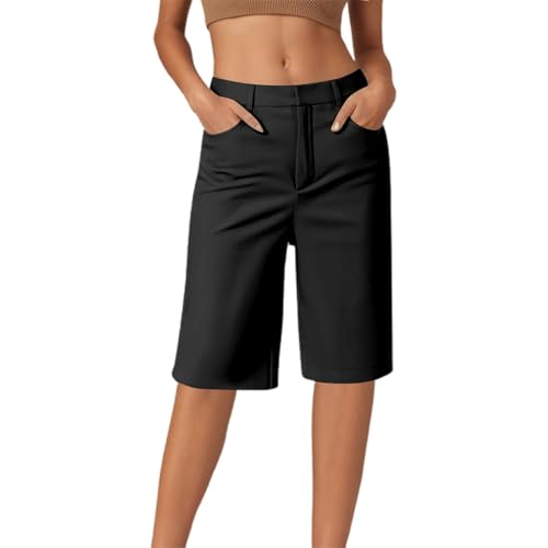 Short sergé extensible coupe droite 12.7 cm uni décontracté pour homme