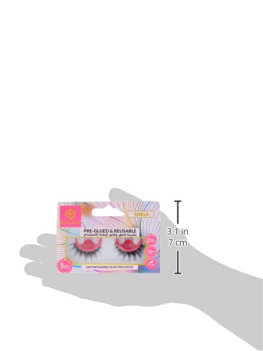 Pinky Goat Pre-glued GISELA Lash, Black, 1 pair (Pack of 1) - Image 3